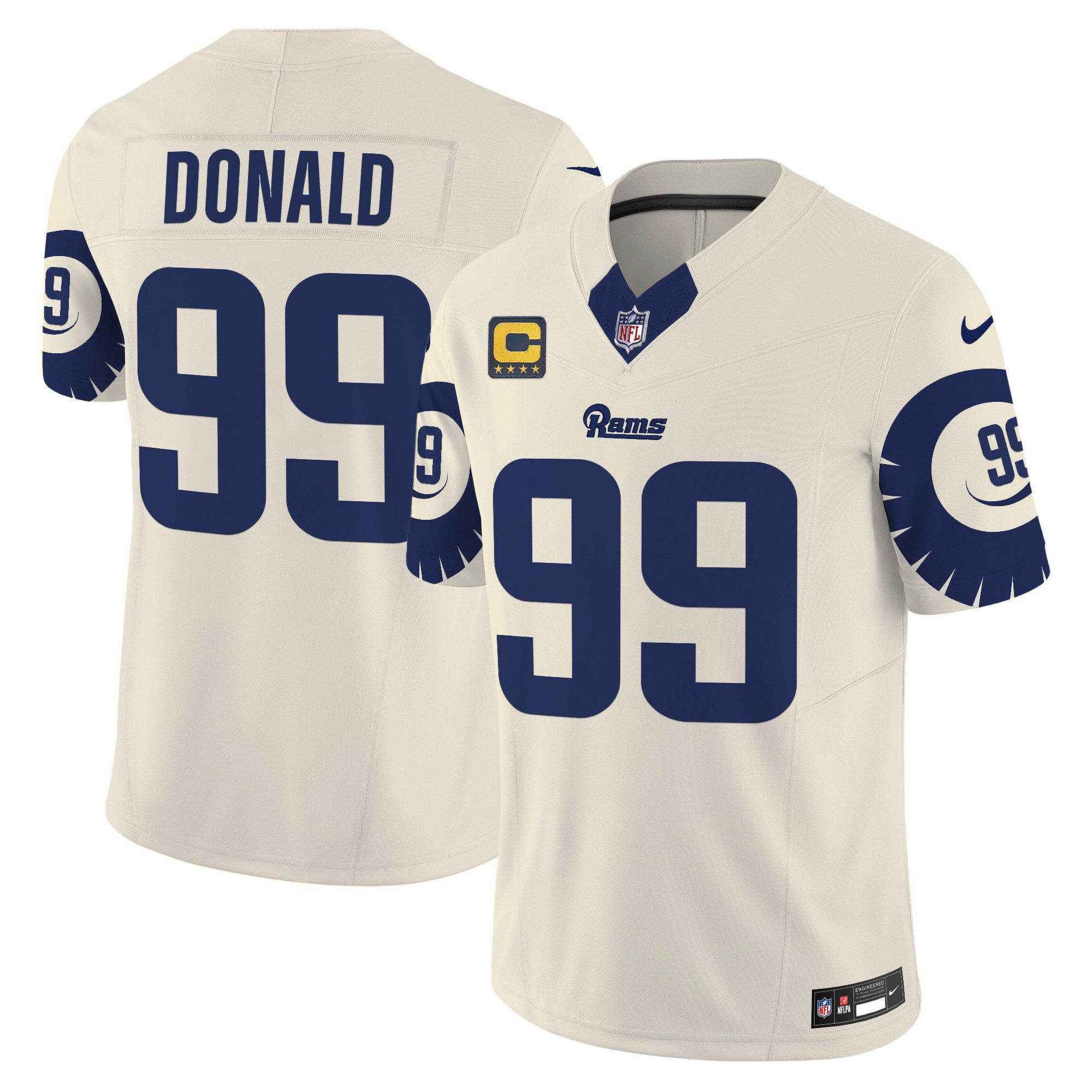 Men Los Angeles Rams #99 Donald Cream 2024 Nike Special Vapor Limited NFL Jersey